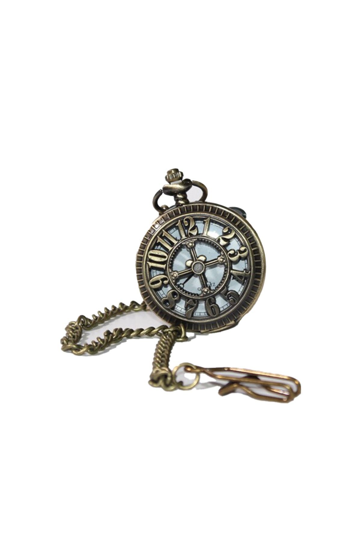 Daldaki Kuş Görünümlü Küçük Boy Köstekli Saat Kolye