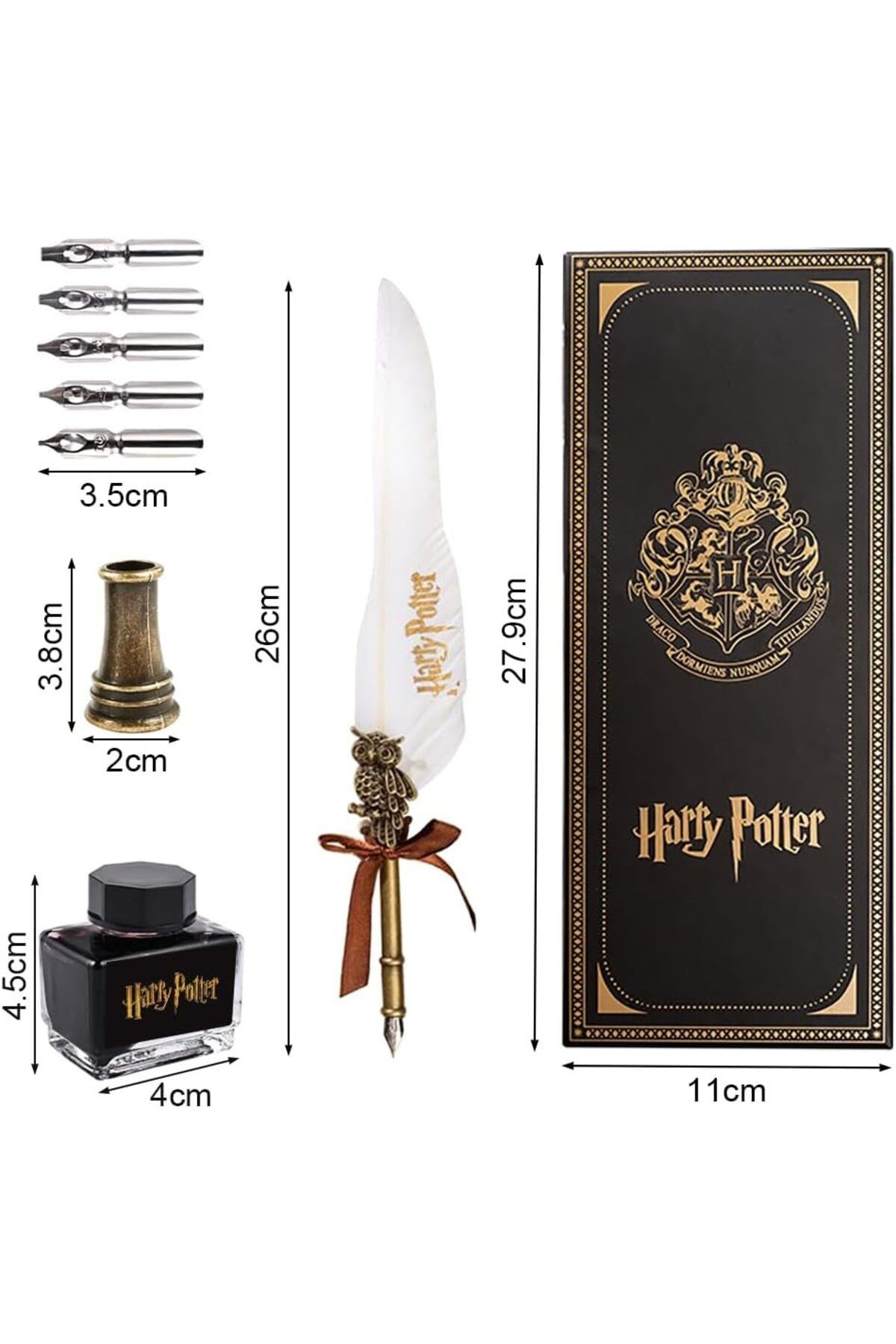 Harry Potter Tasarımlı Tüylü Divit Kalem Seti