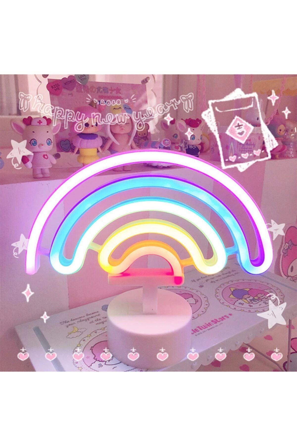 Gökkuşağı Tasarımlı Neon Led Lamba 16*30 Cm