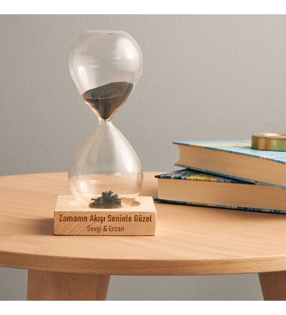 Kişiye Özel Zamanın Akışı Seninle Güzel Temalı Kum Saati