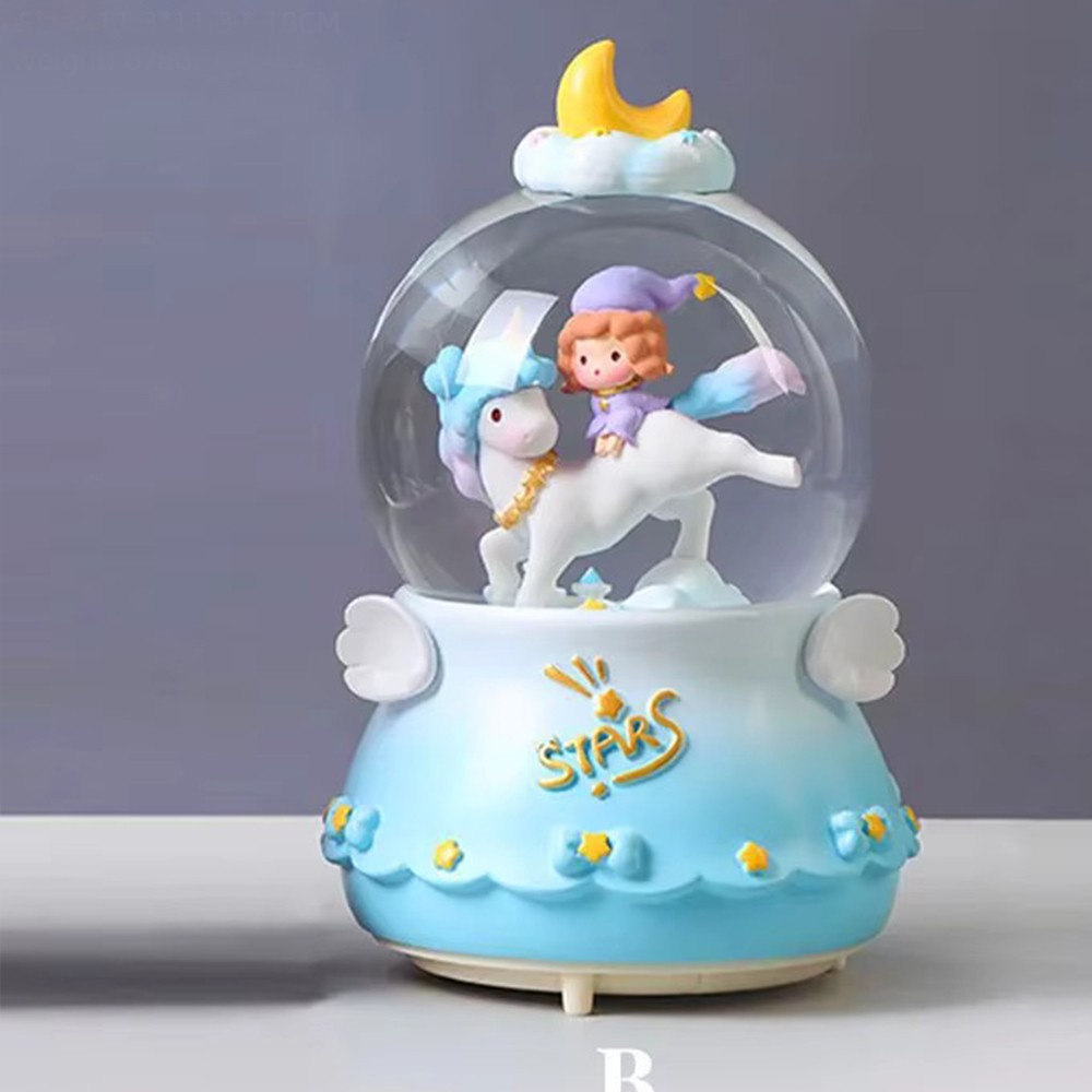 Unicorn Kar Küresi Büyük Boy Tam Otomatik Işıklı Müzikli Püskürtmeli
