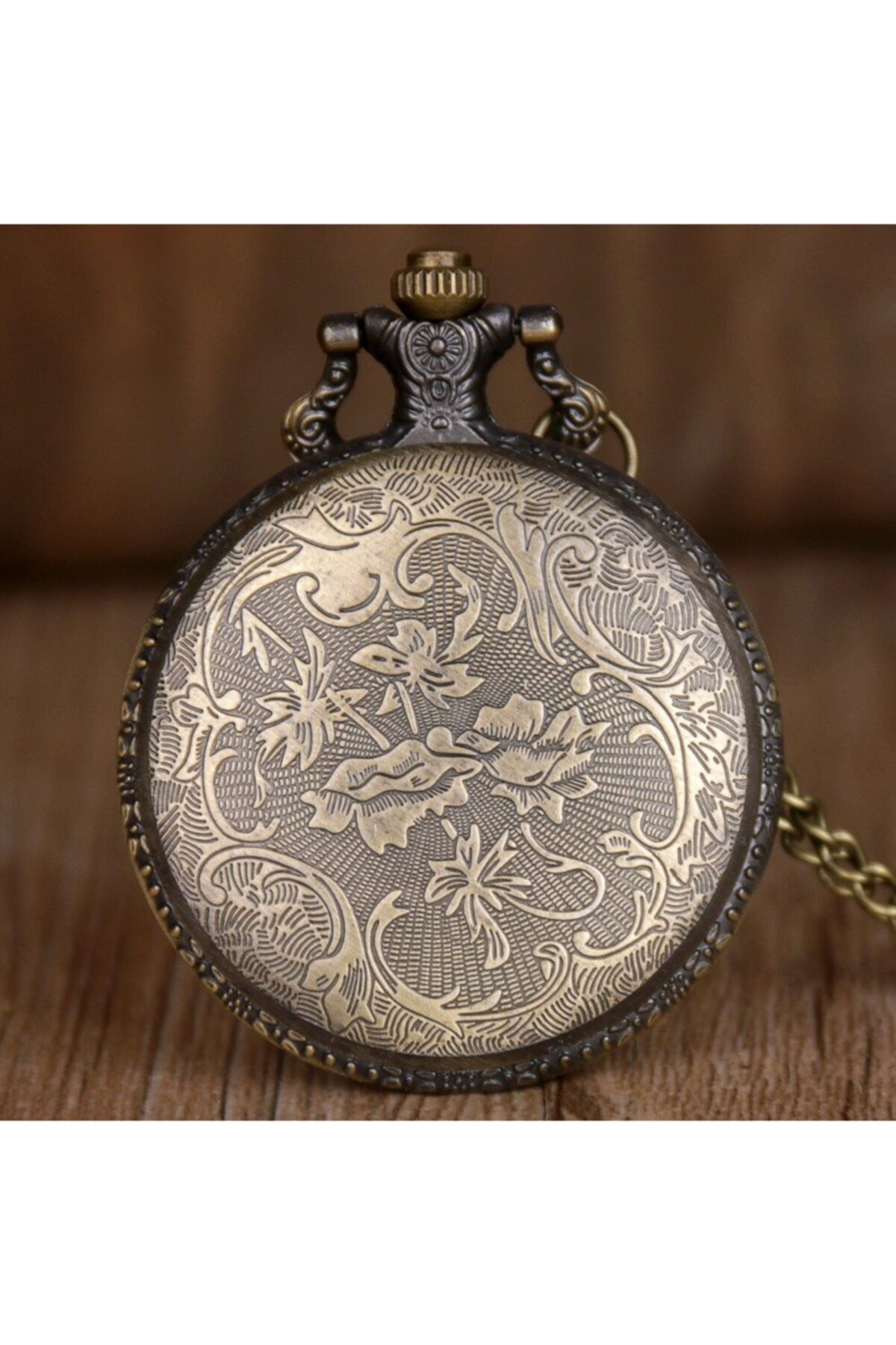 Balık Kabartmalıbüyük Boy Köstekli Saat Kolye