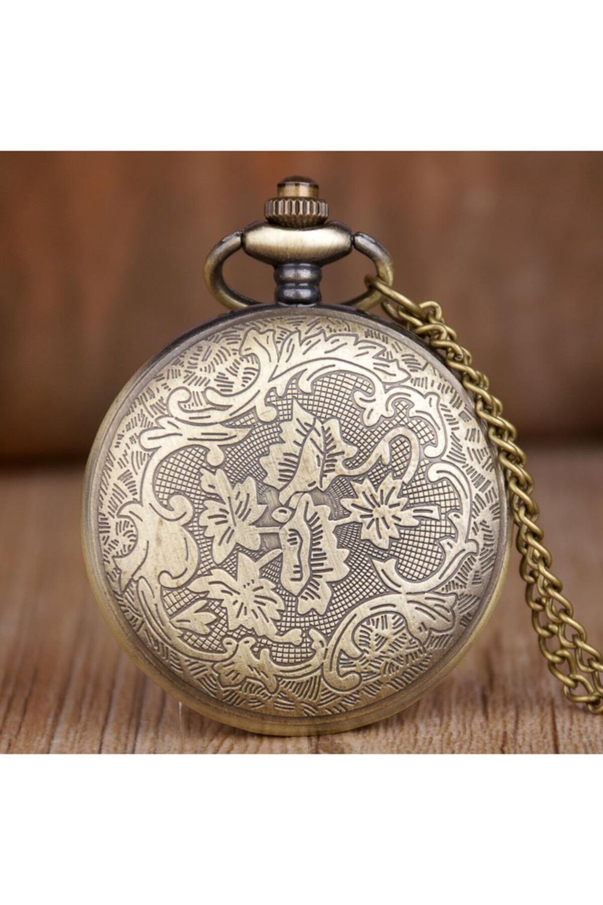 Kamyonet Kabartmalı Büyük Boy Köstekli Kolye Saat