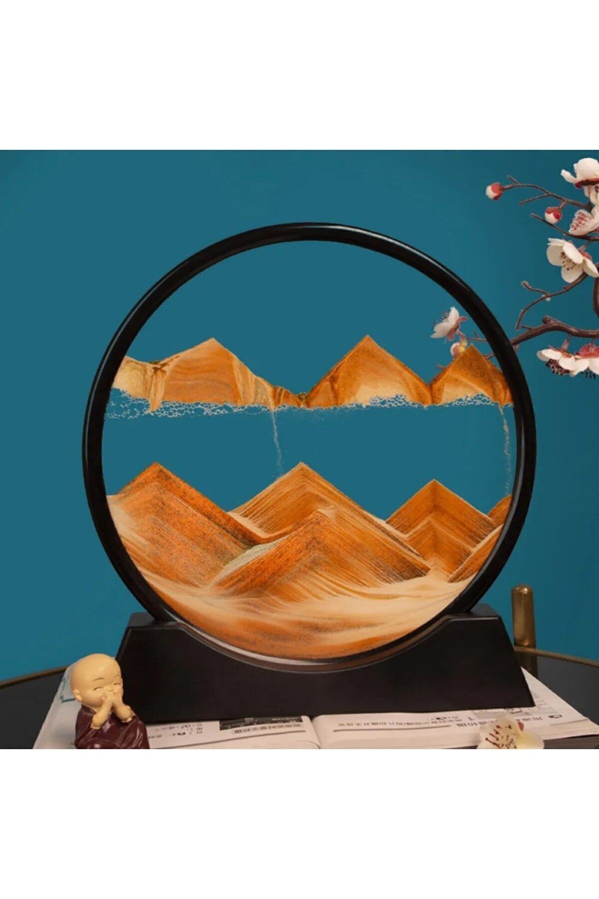 Kişiye Özel 3d Hareketli Sandscape Kum Saati Dekoratif 21cm