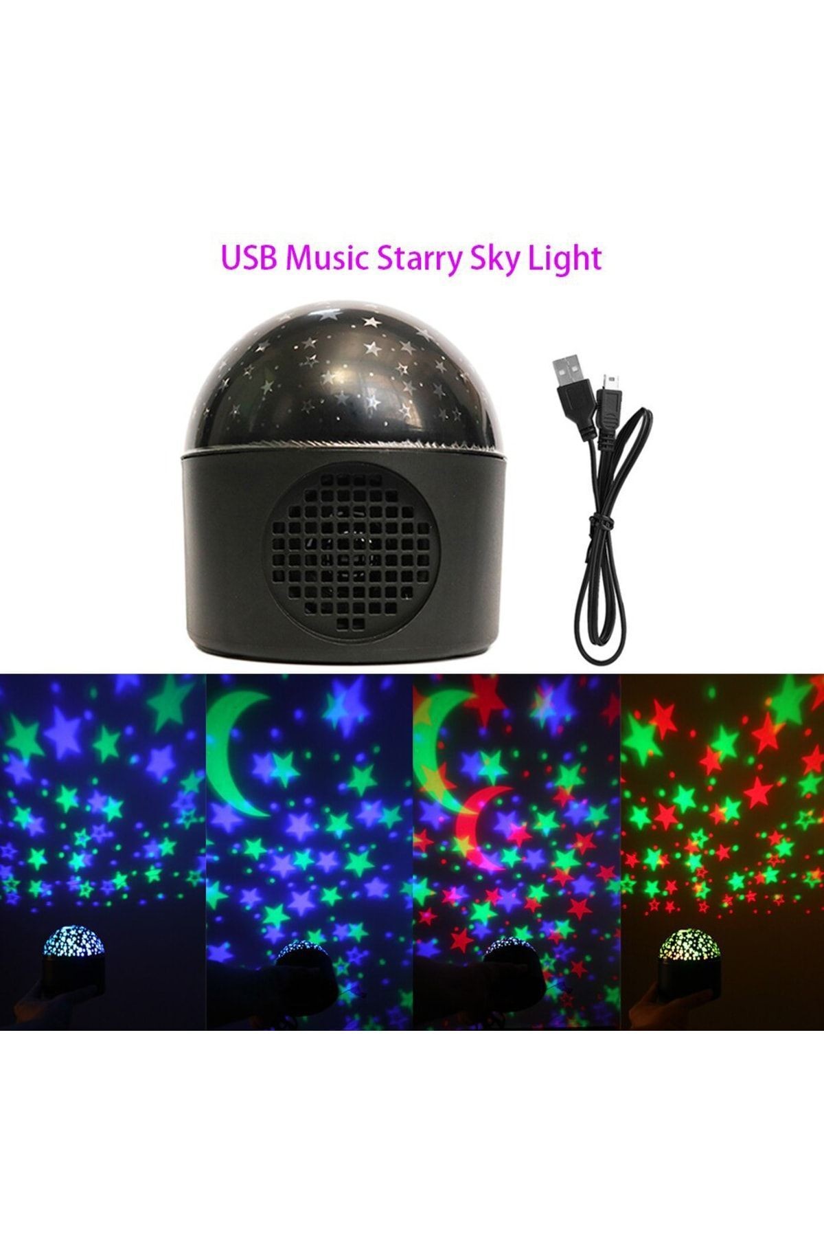 Mini Star Master Bluetooth Çalar Renkli Işık Gece Lambası