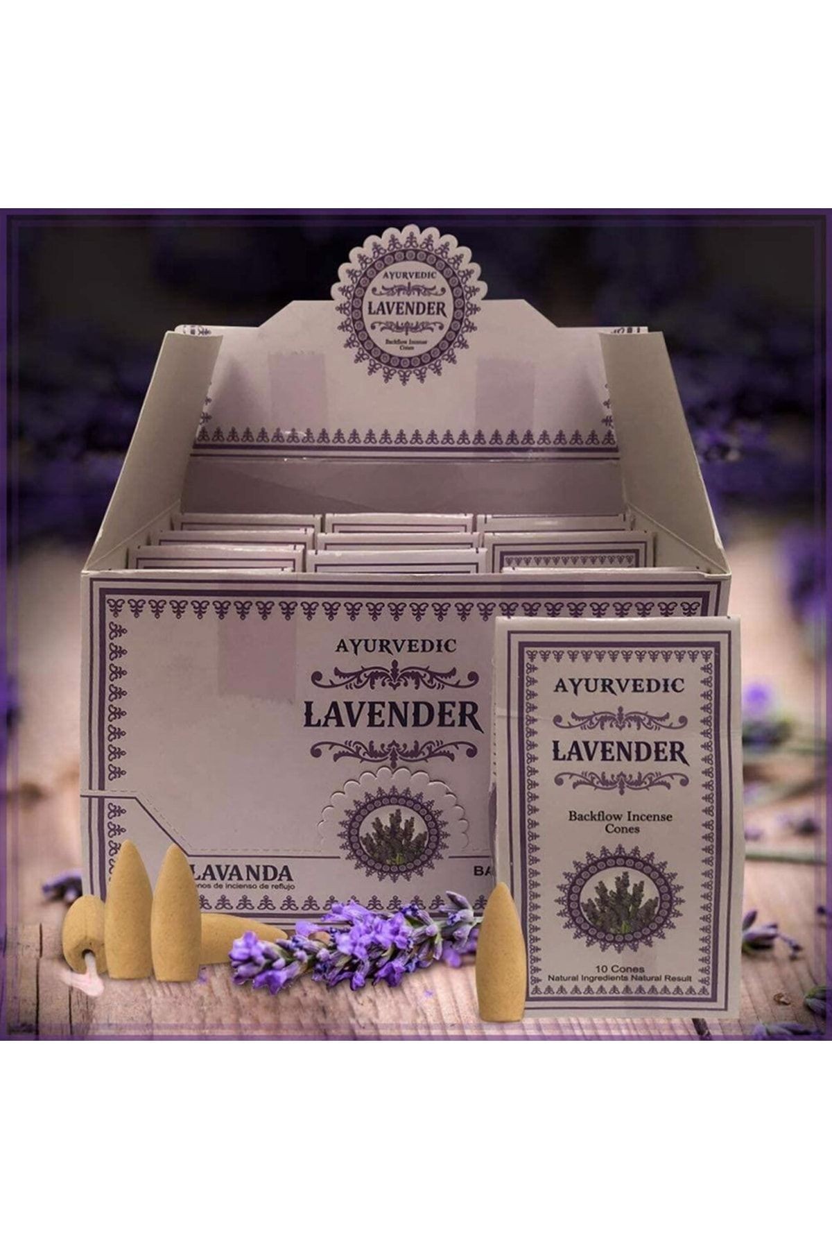 Ayurvedic Konik ( Geri Akış ) Tütsü Lavender Aromalı (10 Adet)