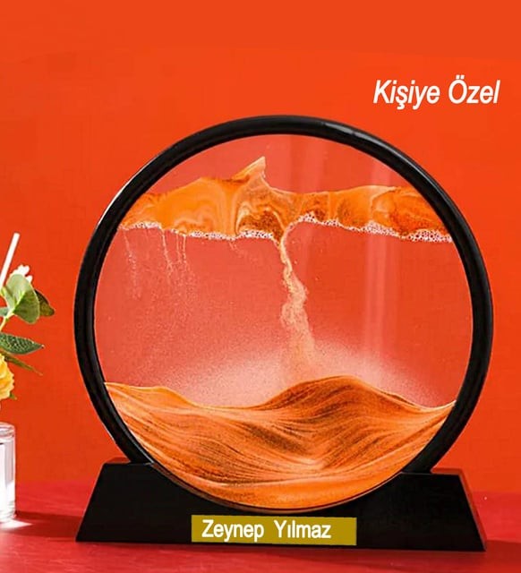 3D Hareketli Sandscape Kum Saati Dekoratif