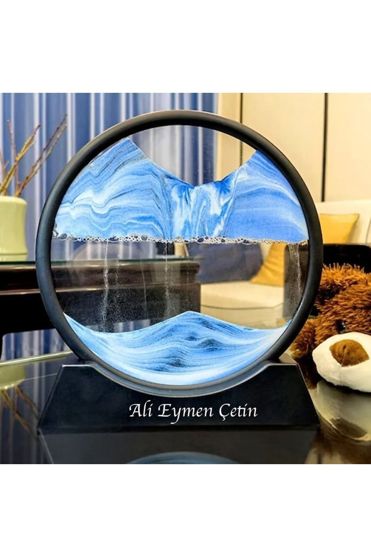 Kişiye Özel 3d Hareketli Sandscape Kum Saati Dekoratif 21cm