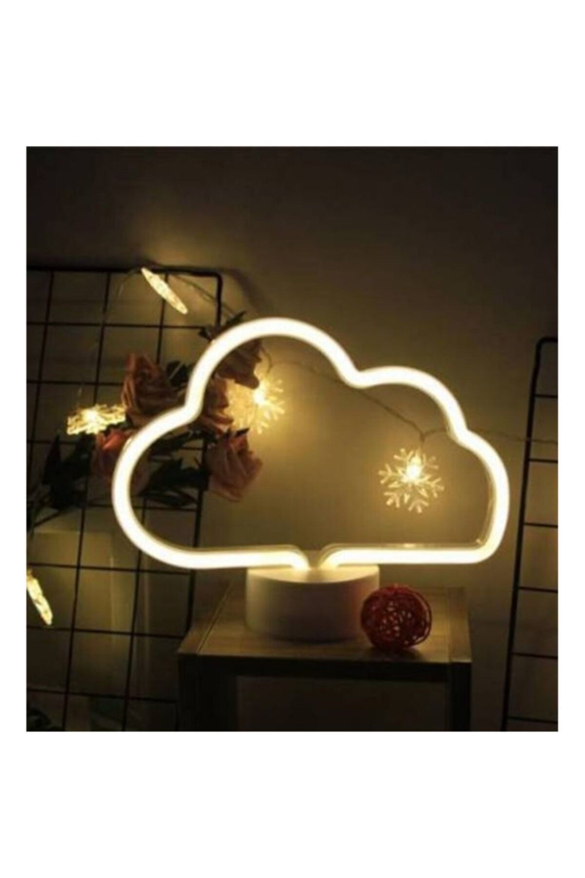 Bulut Tasarımlı Neon Led Lamba 25 X 16cm