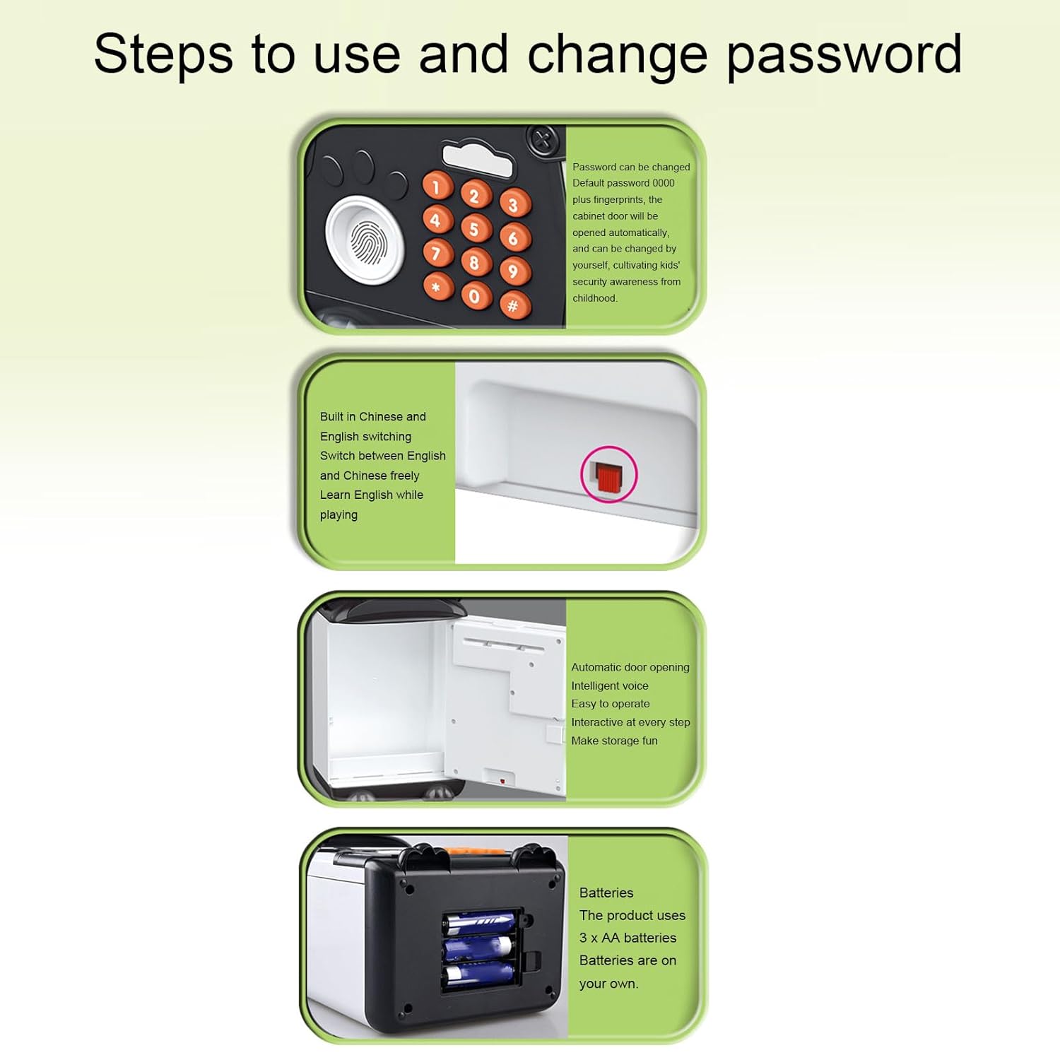 Panda Şeklinde ATM Şifreli Kumbara