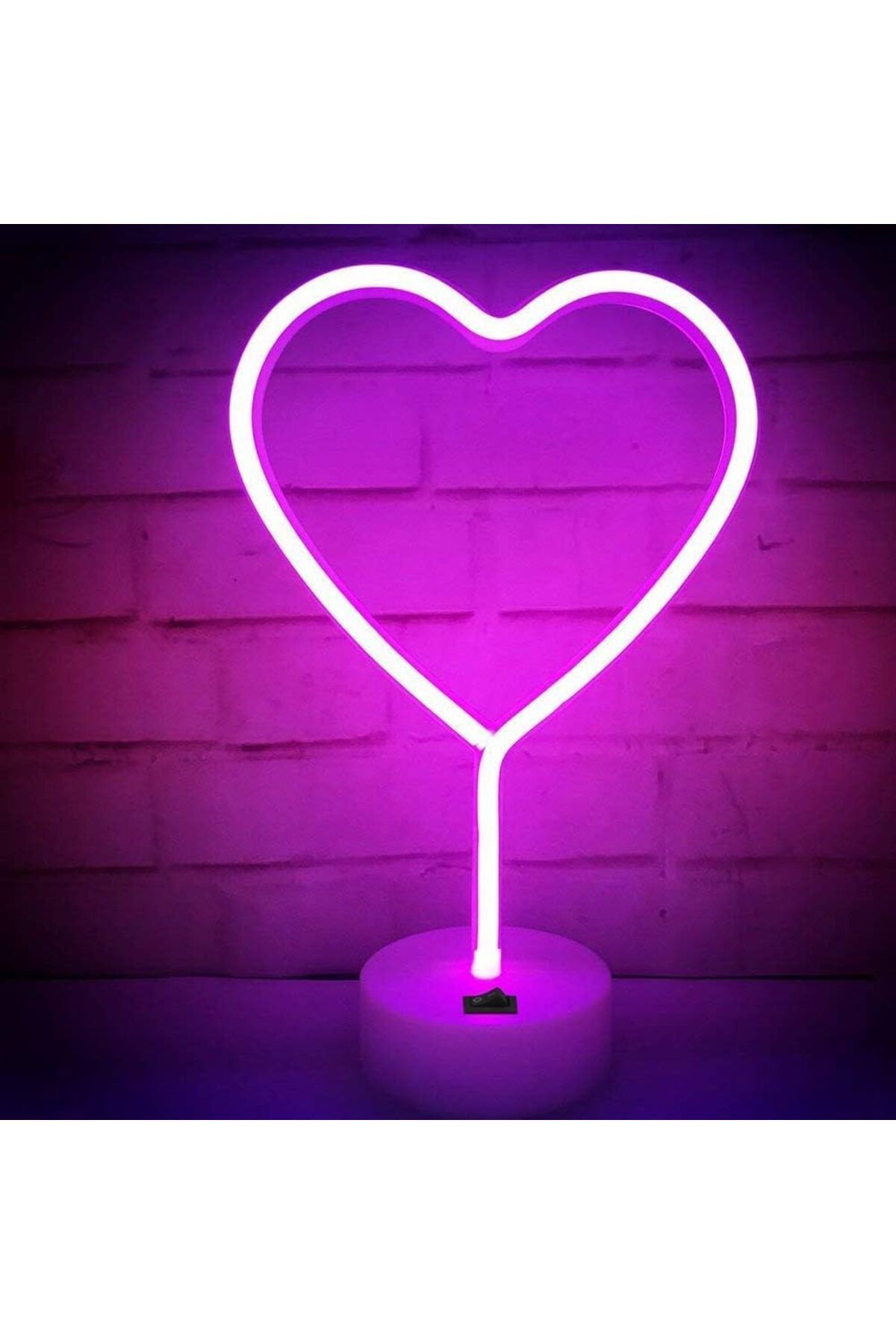 Kalp Tasarımlı Işıklı Neon Led  Lamba