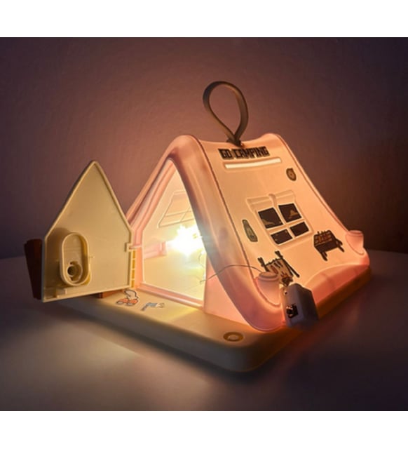 Led Işıklı Çadır Ev Tasarımlı Kumbara – Dekoratif Tasarruf Kutusu