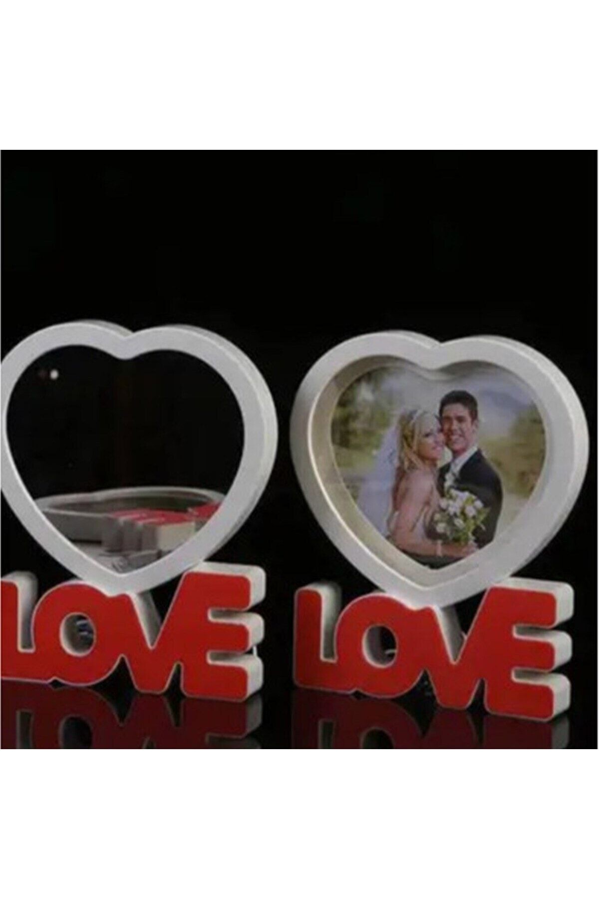 Kişiye Özel fotoğraf Çerçeveli Ledli Love Sihirli Ayna