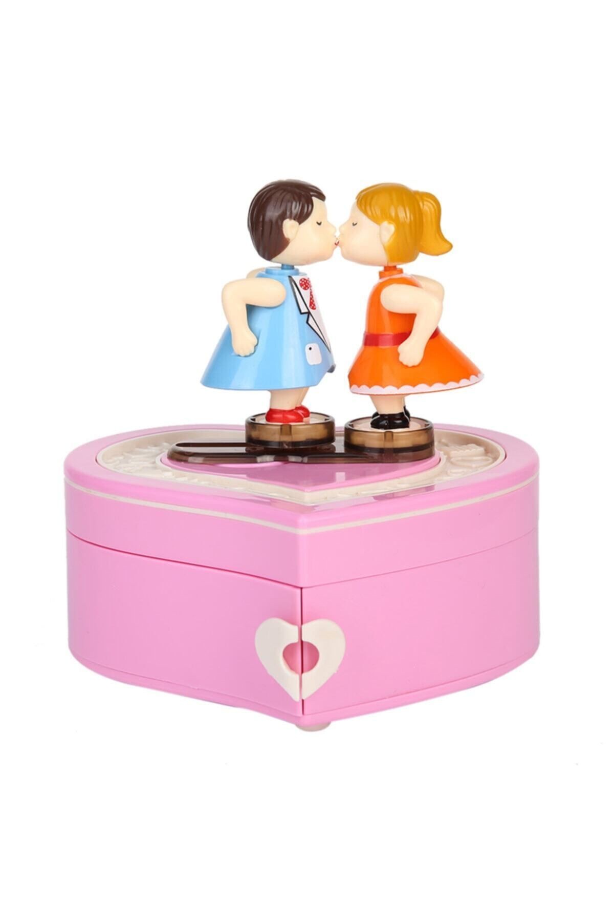 Kalp Tasarımlı Aşıklar Temalı Müzik Kutusu