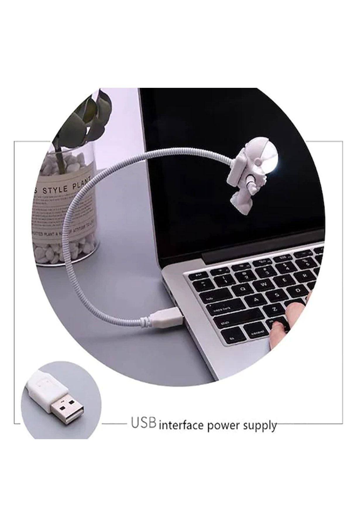 Astronot Lamba Led Usb Gece Lambası Klavye Işığı Kitap Okuma Işığı