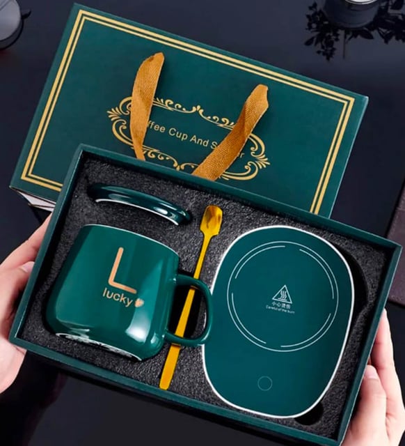 Isıtıcılı Lucky Kupa Bardak Seti – Sıcak İçecek Keyfi İçin Şık ve Pratik Tasarım