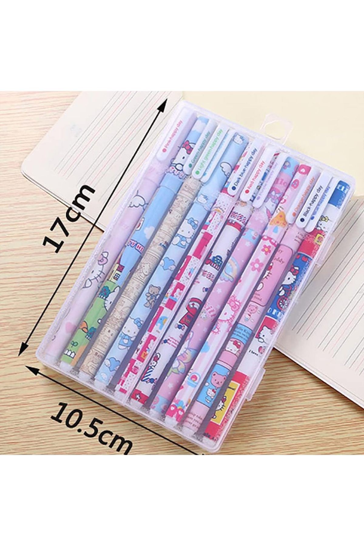 Hello Kitty Jel Renkli Tükenmez Kalem Seti 10'lu Arkadaşa Hediye