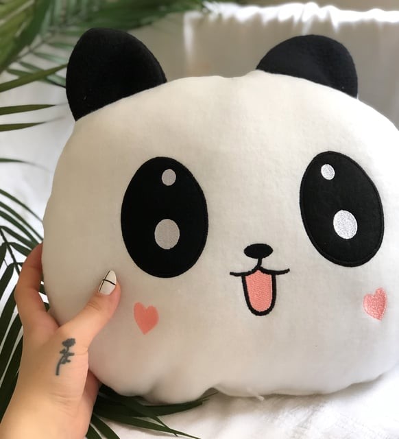 Kişiye Özel Sevimli Panda Peluş yastık 35*35cm