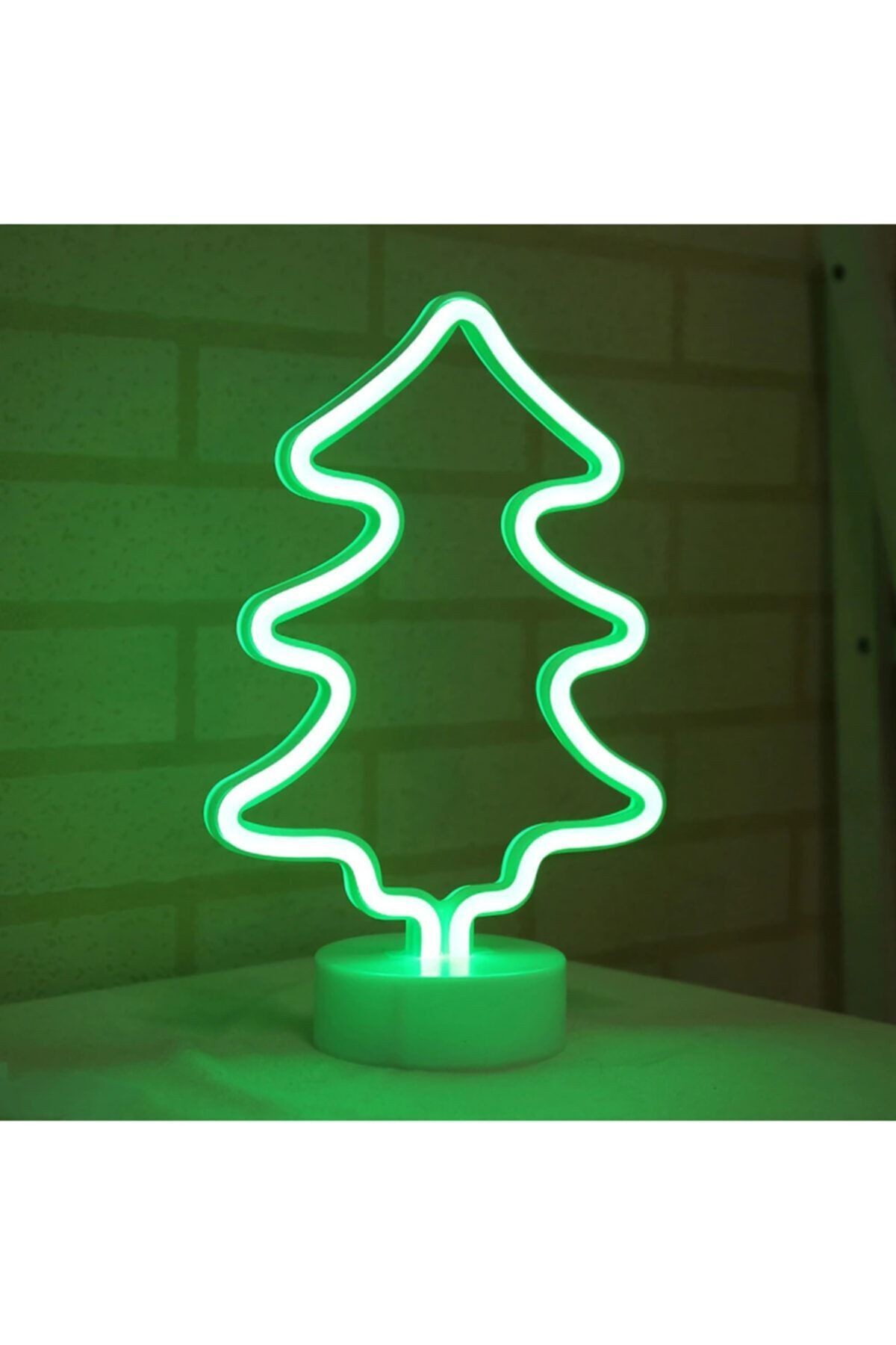 Çam Ağacı Tasarımlı Neon Led Lamba 30x19 Cm