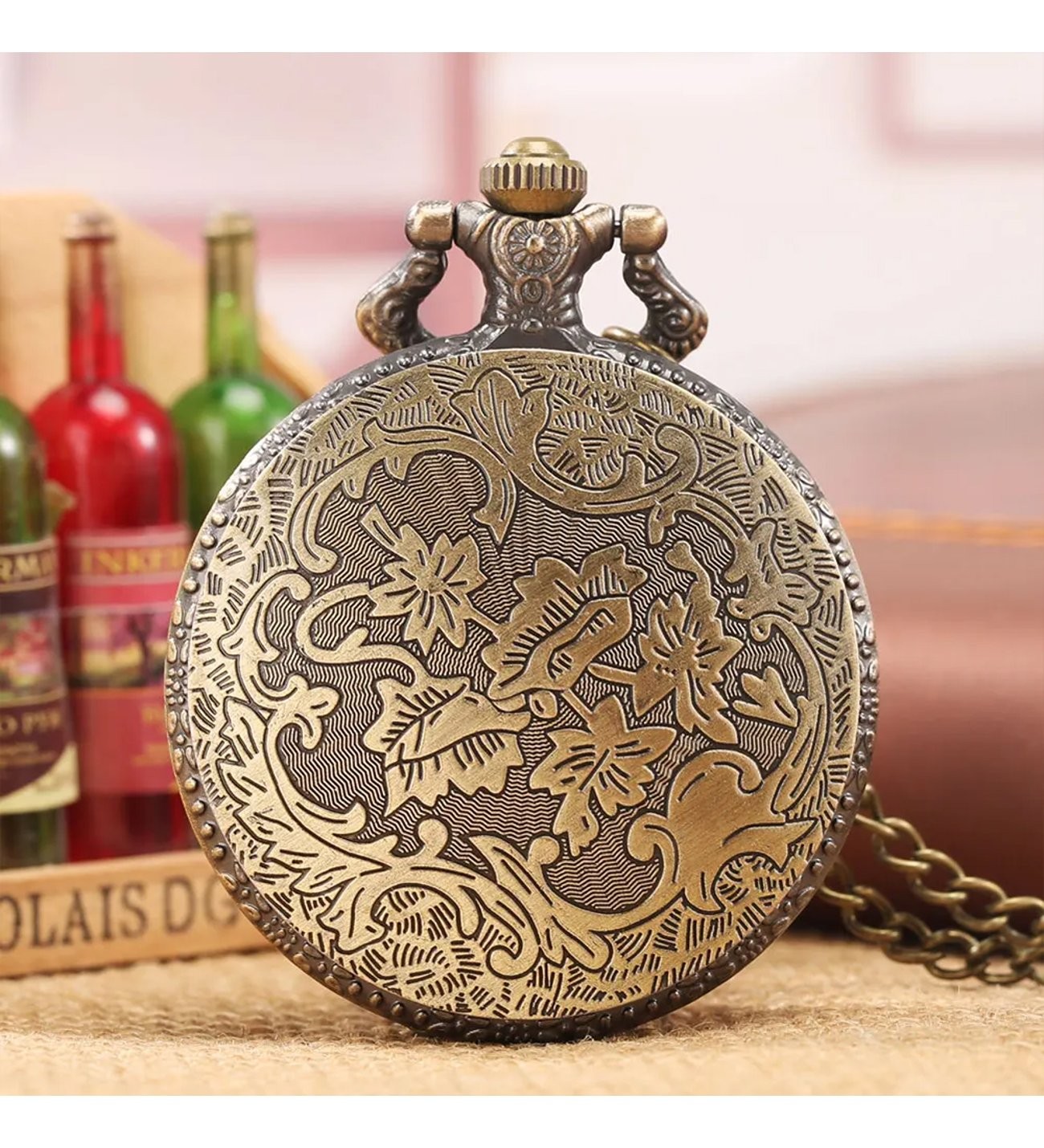 Kişiye Özel Sultanahmet Kabartmalı Antik Bronz Cep Saati