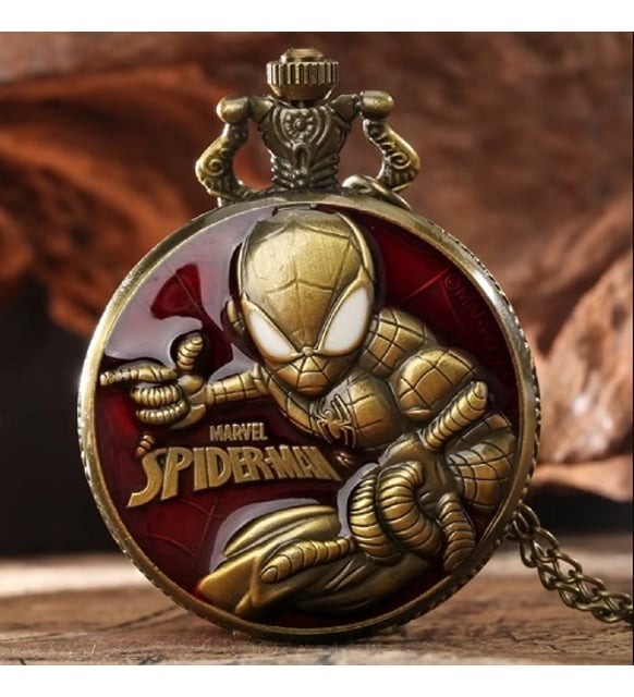 Kişiye Özel Marvel Spiderman Quartz Steampunk Vintage Köstekli Saat
