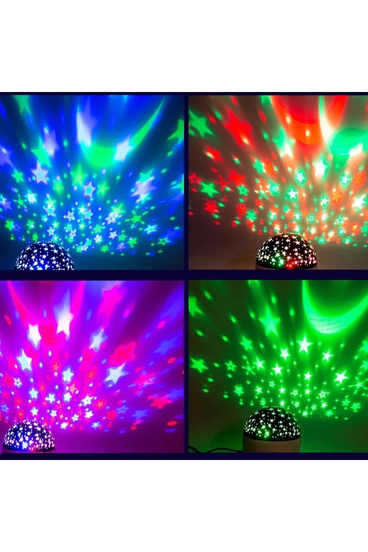 Bluetooth Hoparlör Led Sihirli Disko Topu - Star Master Yıldızlı-Aylı Gece Lambası