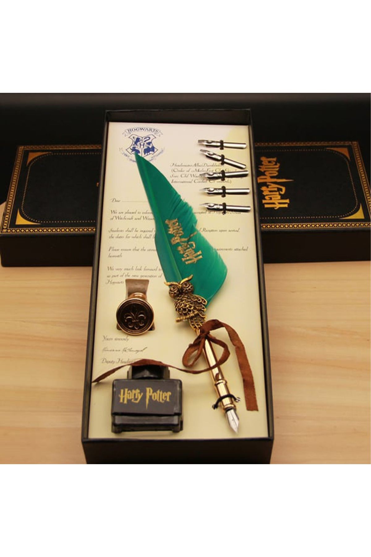 Harry Potter Tasarımlı Tüylü Divit Kalem Seti