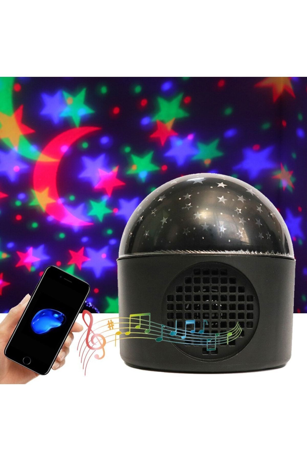 Mini Star Master Bluetooth Çalar Renkli Işık Gece Lambası