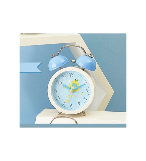 Renkli Çift Zilli Çalar Saat – Sevimli Tasarımlı Metal Alarm Saati