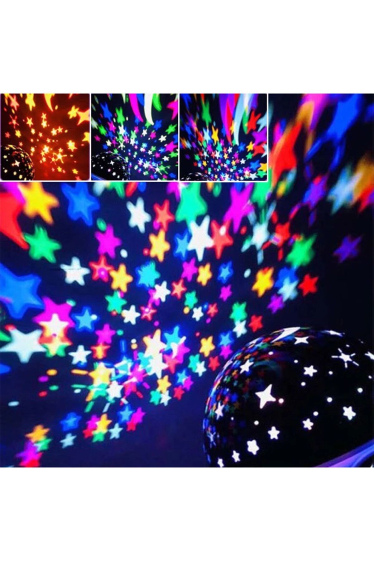 Led Sihirli Disko Topu - Star Master Yıldızlı-aylı Gece Lambası - Bluetooth Hoparlör