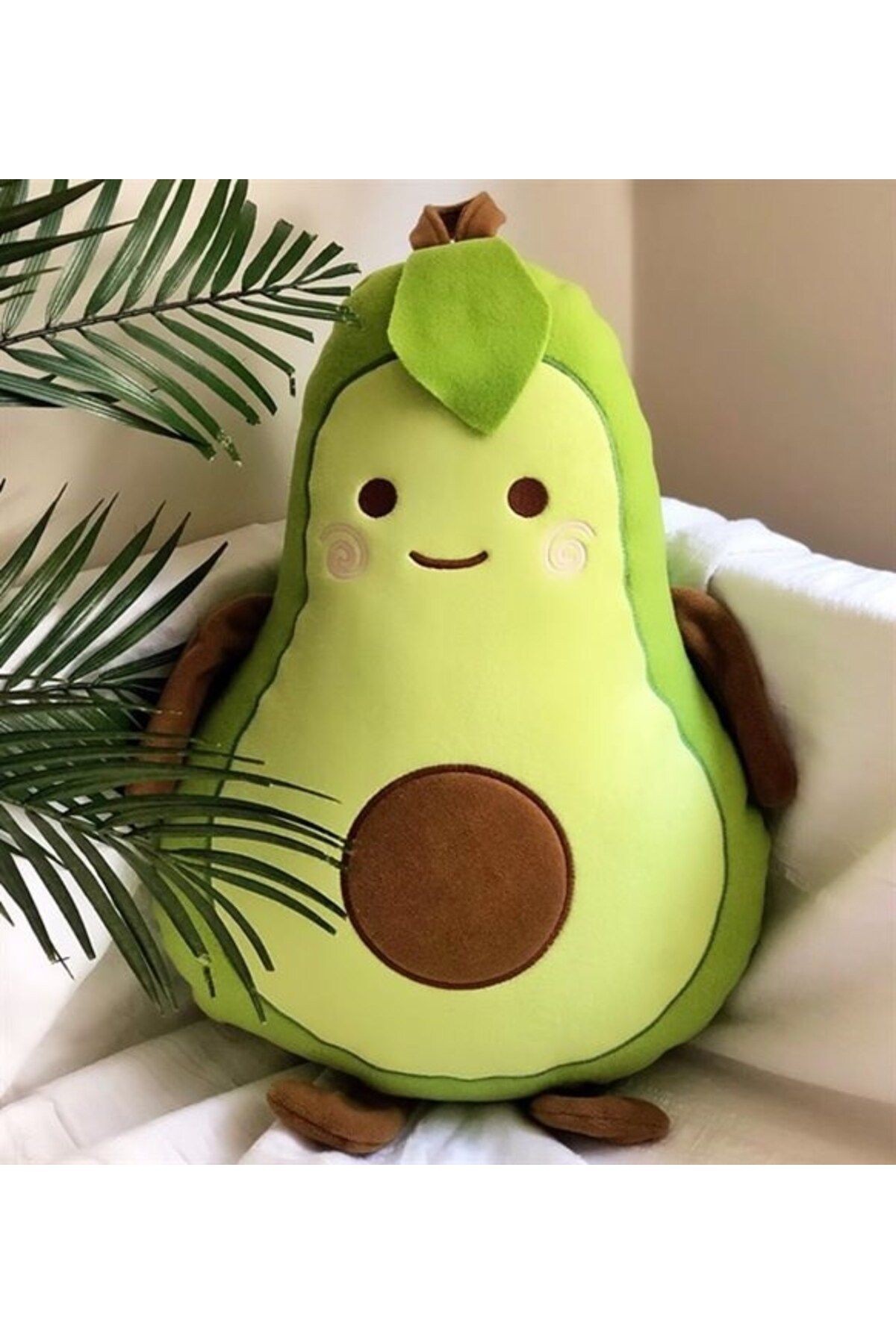 Yeşil Avokado Pelüş Oyuncak 50cm  Kolye Hediyeli