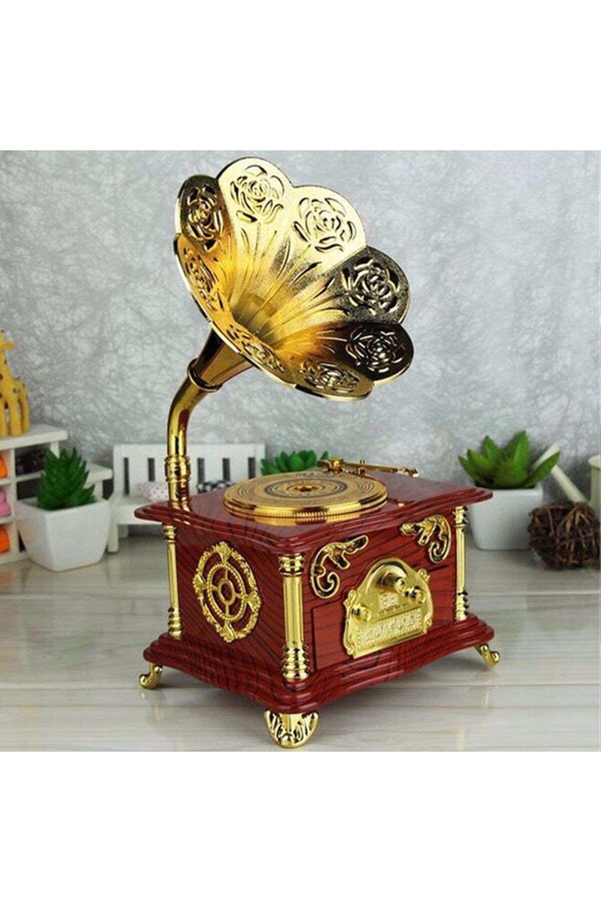 Nostaljik Gramofon Müzik Kutusu