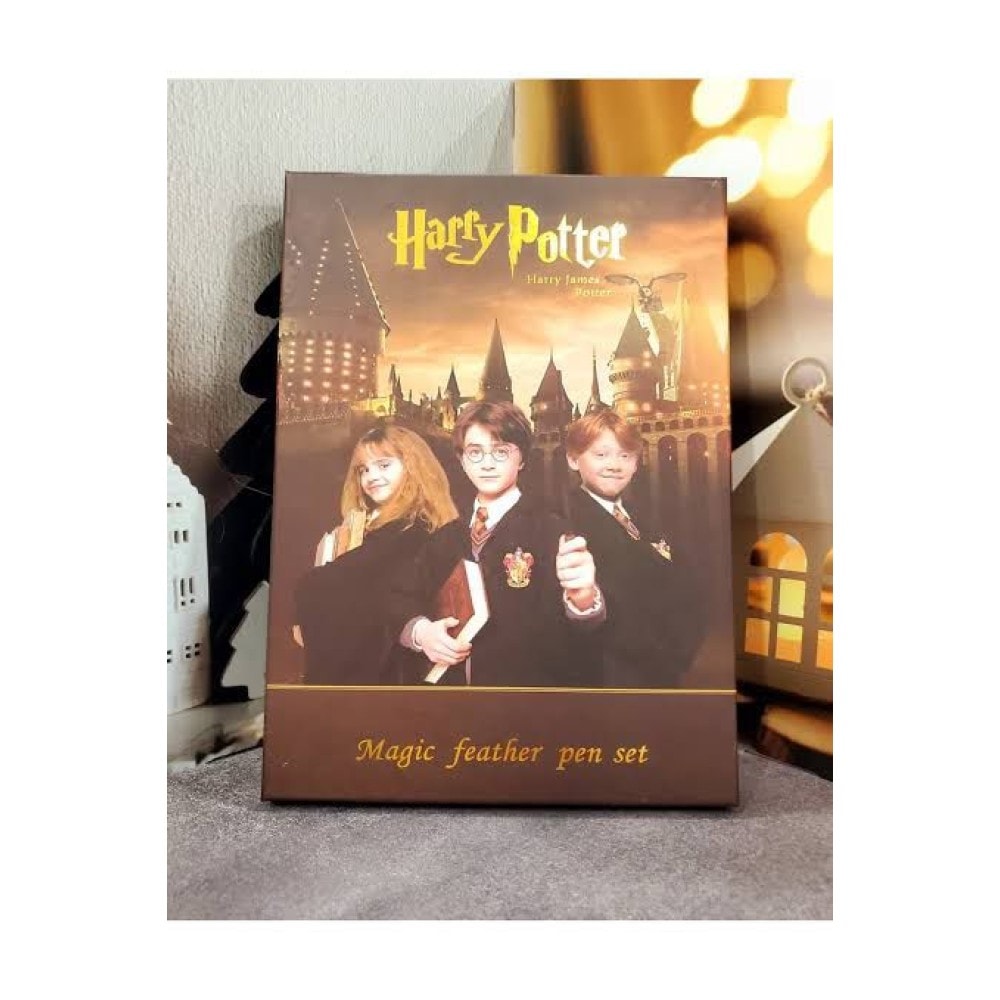 Harry Potter Büyücü Yazı Seti – Defter, Tüy Kalem, Mürekkep ve Uç Takımı (Hediyelik Koleksiyon Seti)