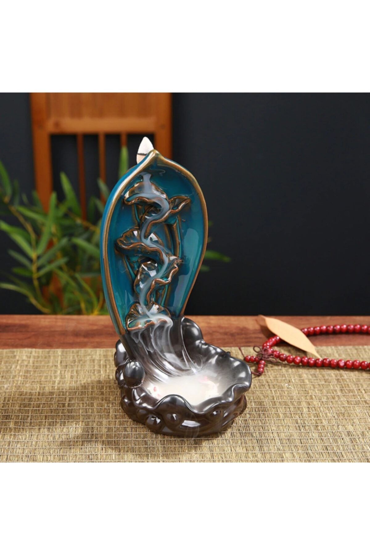 Şelale Tasarımlı Geri Akışlı Tütsülük 22*12*10*cm - Tütsü Hediyeli