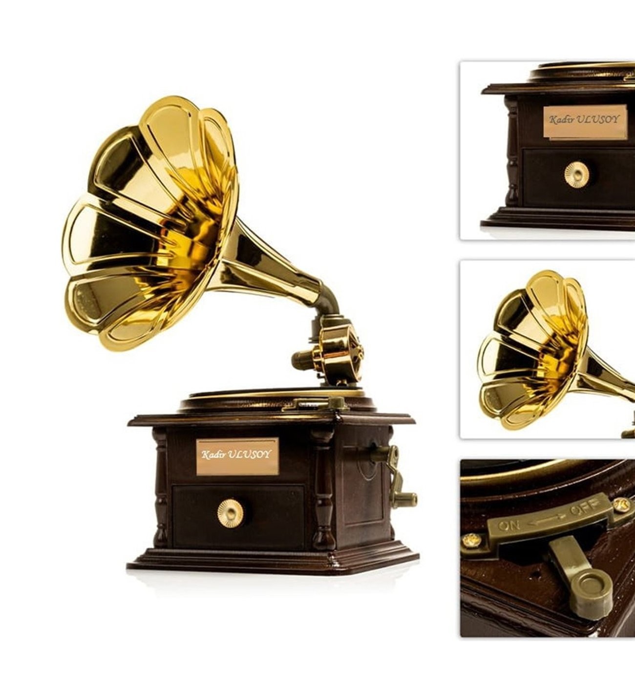 Kişiye Özel Gramofon Müzik Kutusu