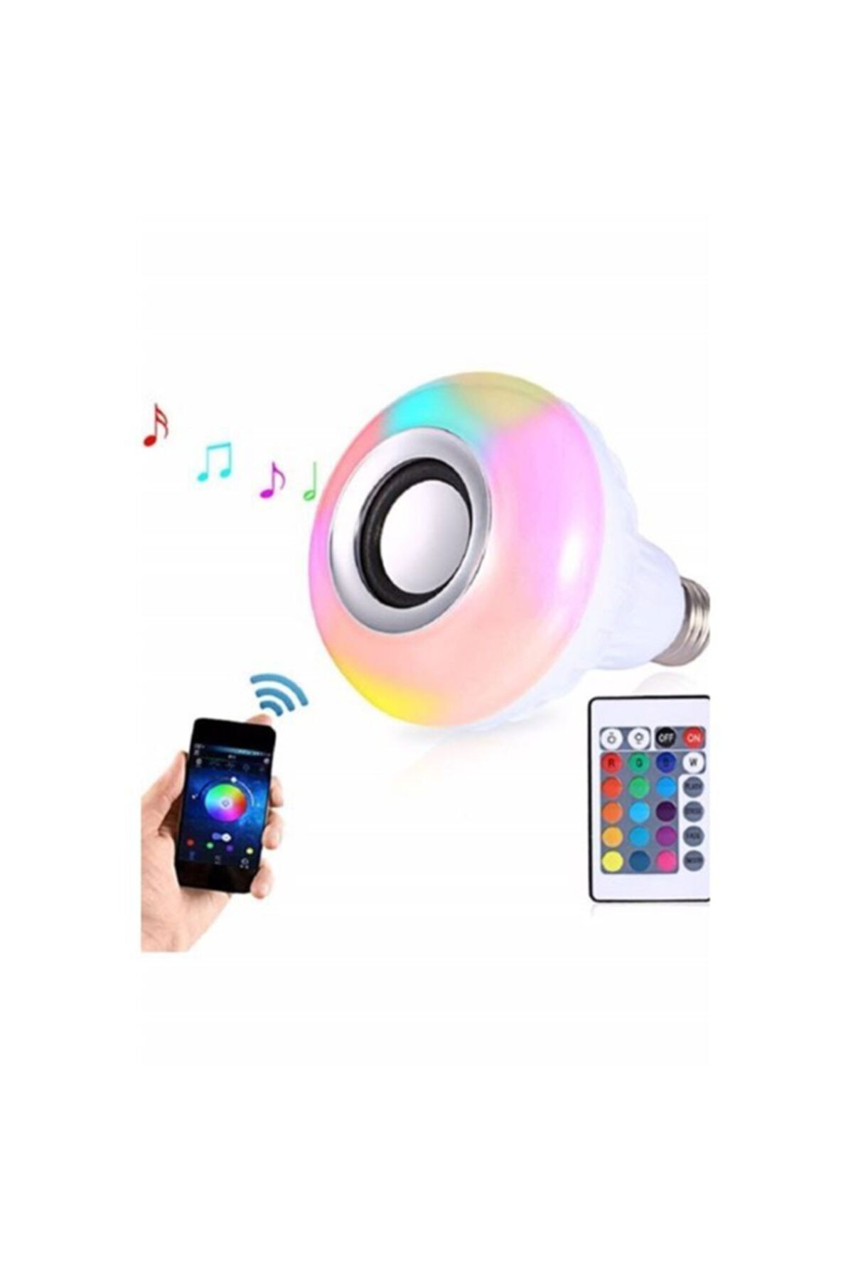 Bluetooth Music Akıllı Hoparlör Uzaktan Kumandalı Led Işıklı
