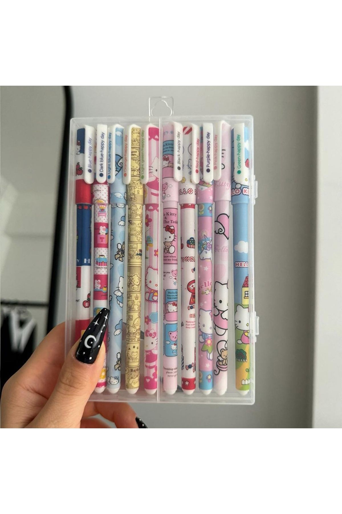 Hello Kitty Jel Renkli Tükenmez Kalem Seti 10'lu Arkadaşa Hediye