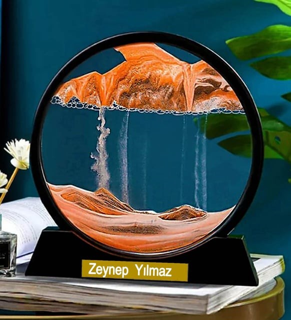 3D Hareketli Sandscape Kum Saati Dekoratif
