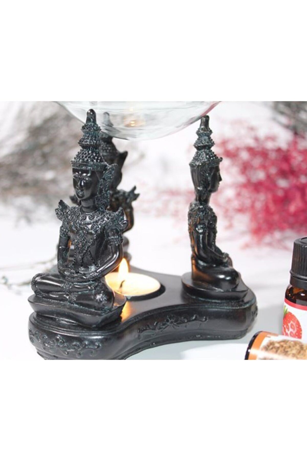 Dekoratif Buda Tasarımlı Buhurdanlık 11 X 11 X 11cm