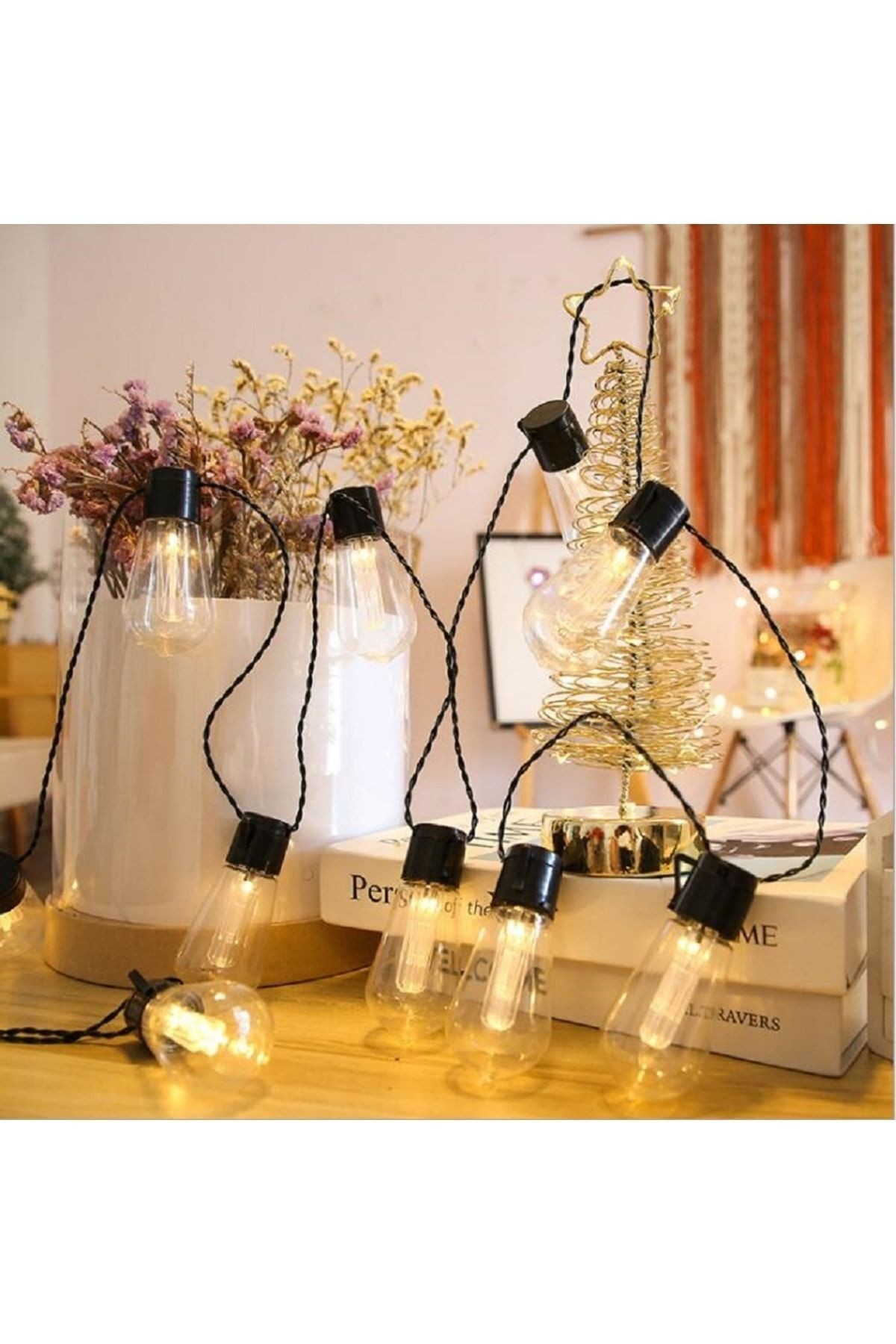 10 Led 4.5 M Gün Işığı Pilli Bahçe Dekor Aydınlatması Doğum Günü Düğün Yılbaşı Parti Led Dekoratif