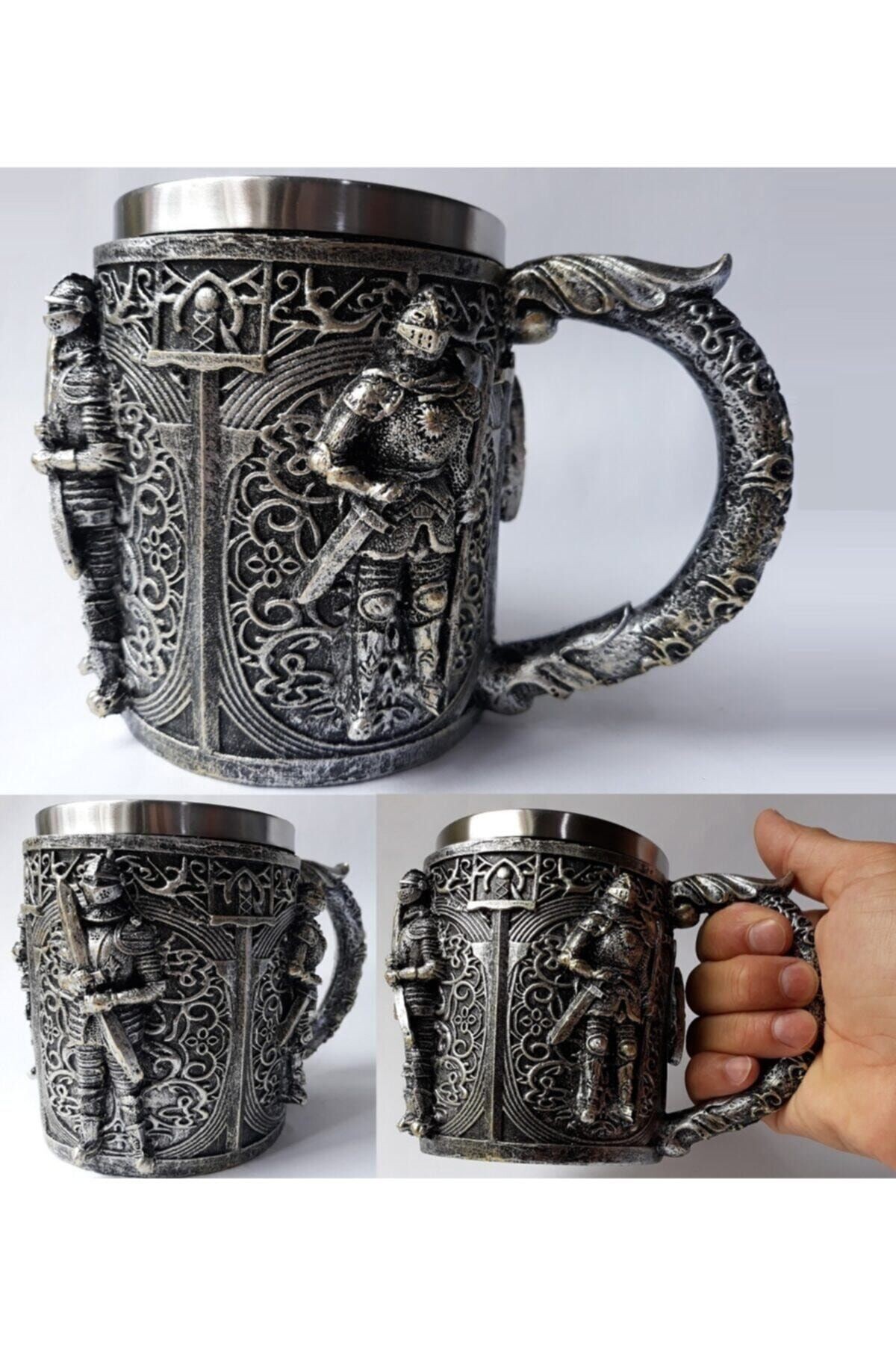 Game Of Thrones Kupa Bardak Şövalye Asker Kabartma Işlemeli Hediyelik
