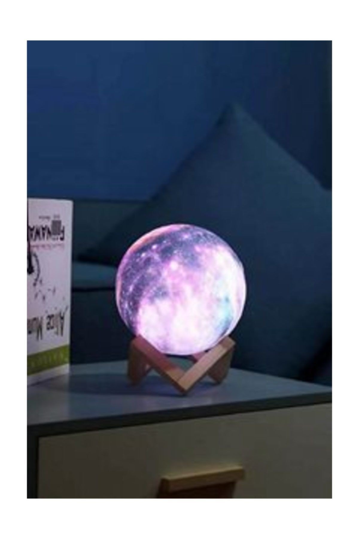 Dekoratif Ayaklı Renk Değiştiren 3d Galaksi Gece Lambası