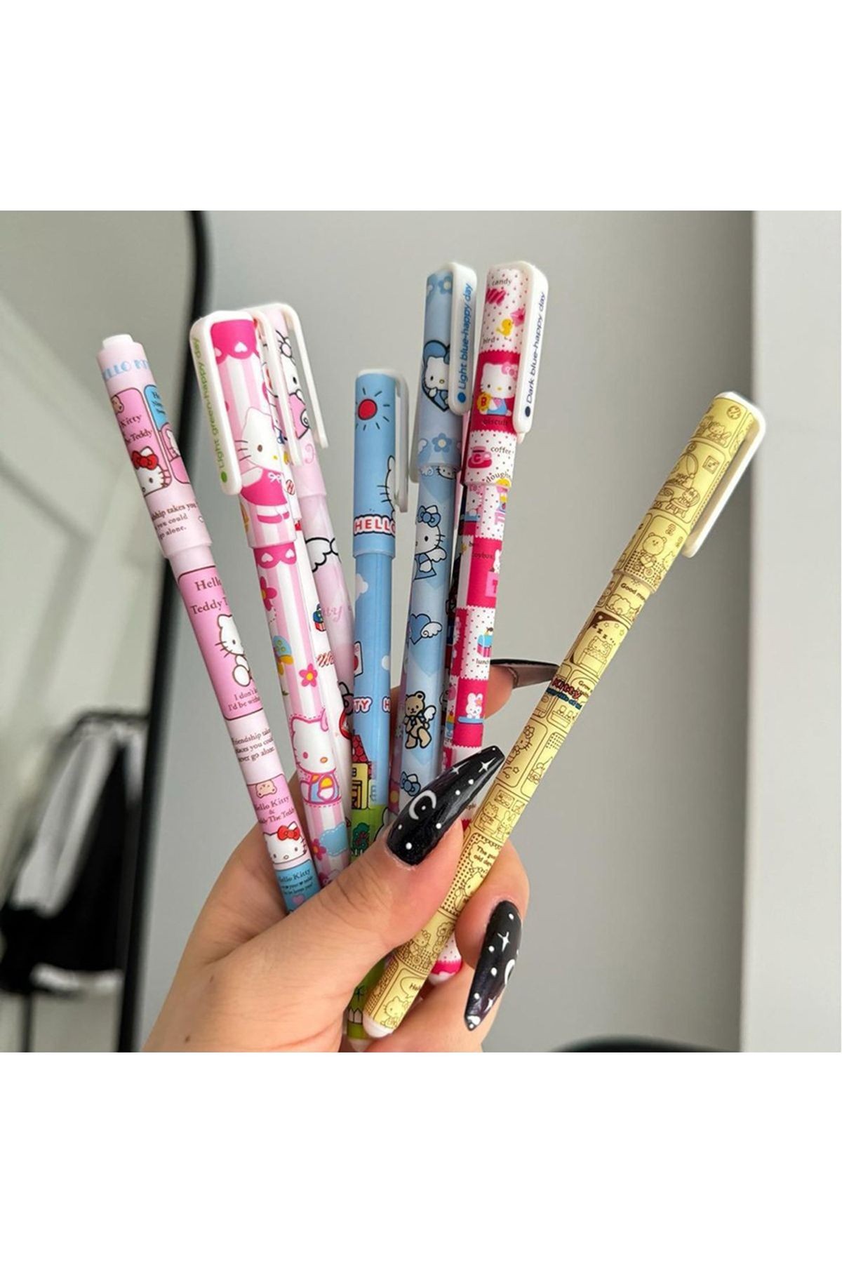 Hello Kitty Jel Renkli Tükenmez Kalem Seti 10'lu Arkadaşa Hediye