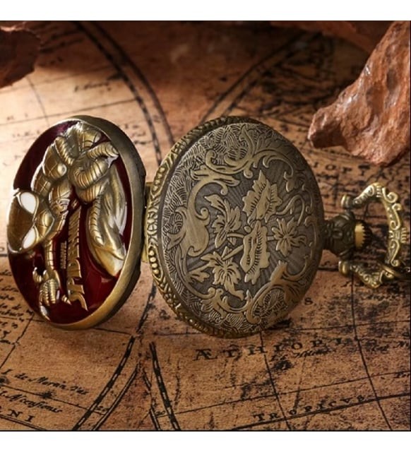 Kişiye Özel Marvel Spiderman Quartz Steampunk Vintage Köstekli Saat