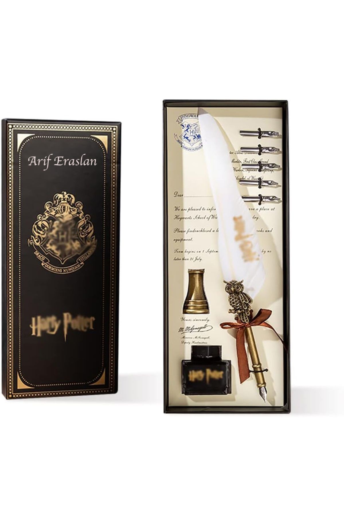 Harry Potter Tasarımlı Tüylü Divit Kalem Seti