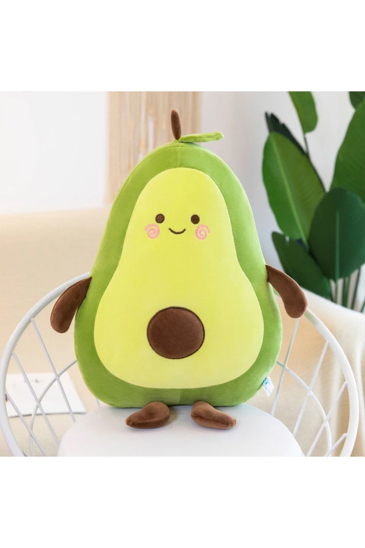 Avokado Pelüş Yastık 50cm Ve Melek Kolye Hediyeli