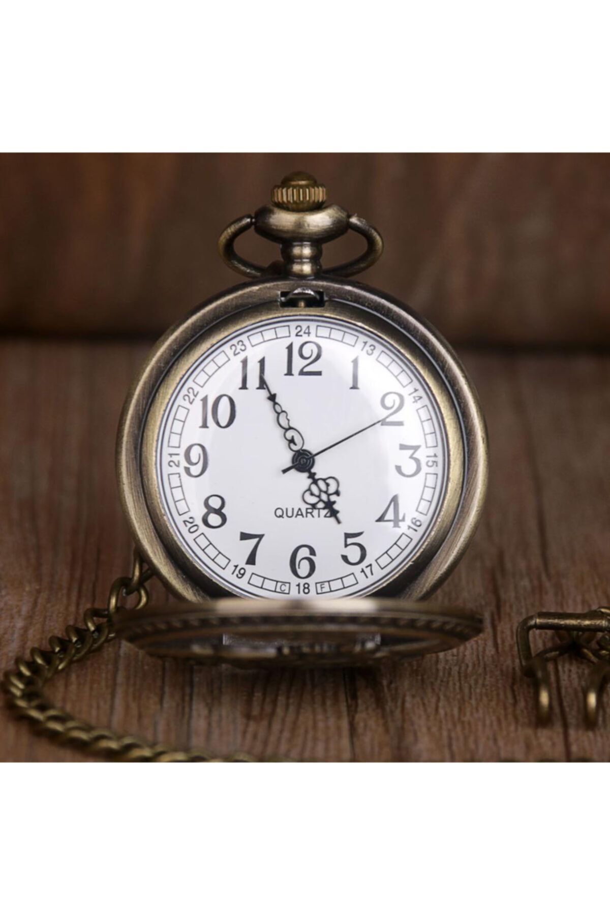 Kamyonet Kabartmalı Büyük Boy Köstekli Kolye Saat