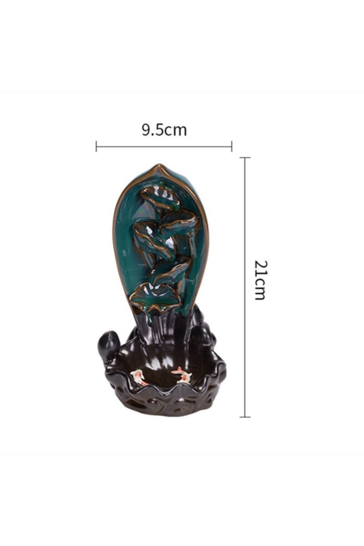 Şelale Tasarımlı Geri Akışlı Tütsülük 22*12*10*cm - Tütsü Hediyeli