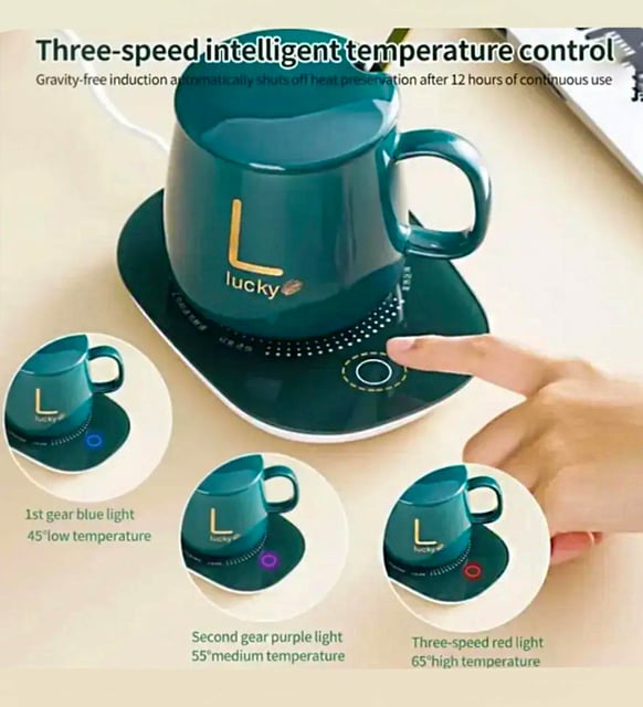 Isıtıcılı Lucky Kupa Bardak Seti – Sıcak İçecek Keyfi İçin Şık ve Pratik Tasarım