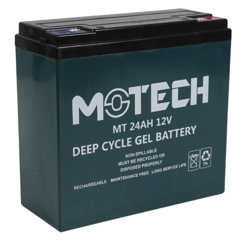 Motech 12V 24Ah Deep Cycle Elektrikli Jel Akü